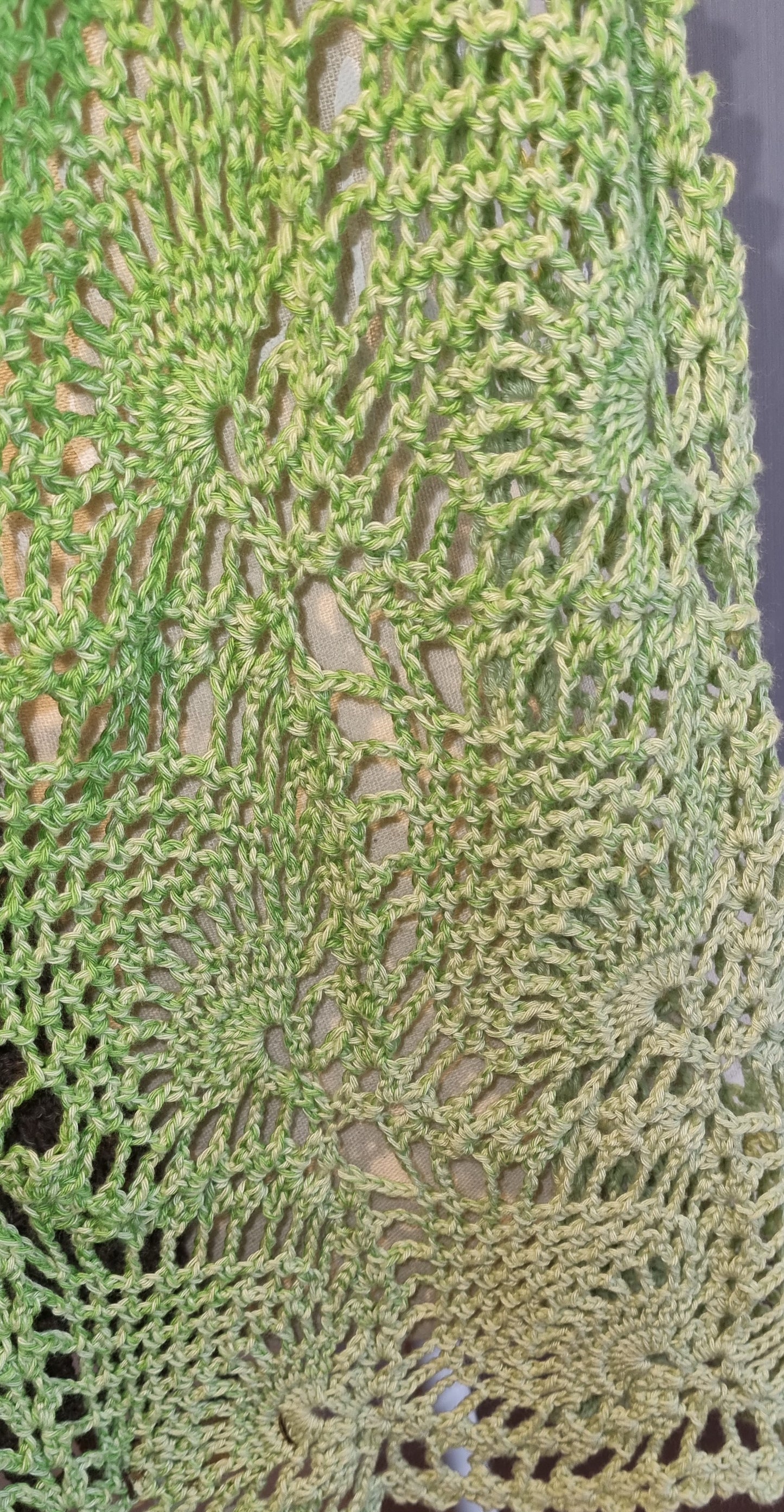 Sjaal - Ananasmotief - Groen