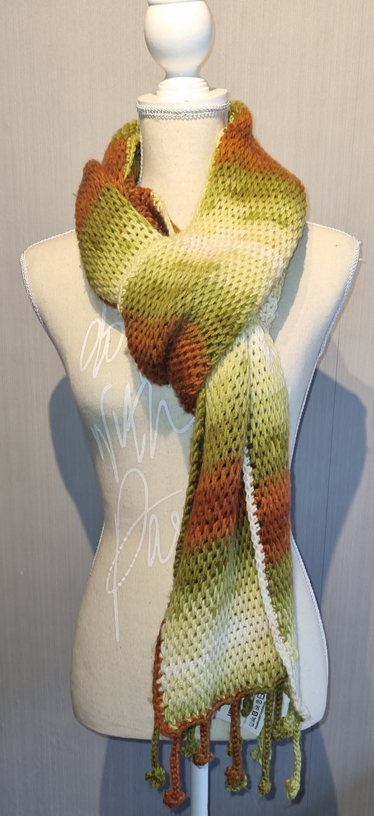 Sjaal - Groen/Oranje