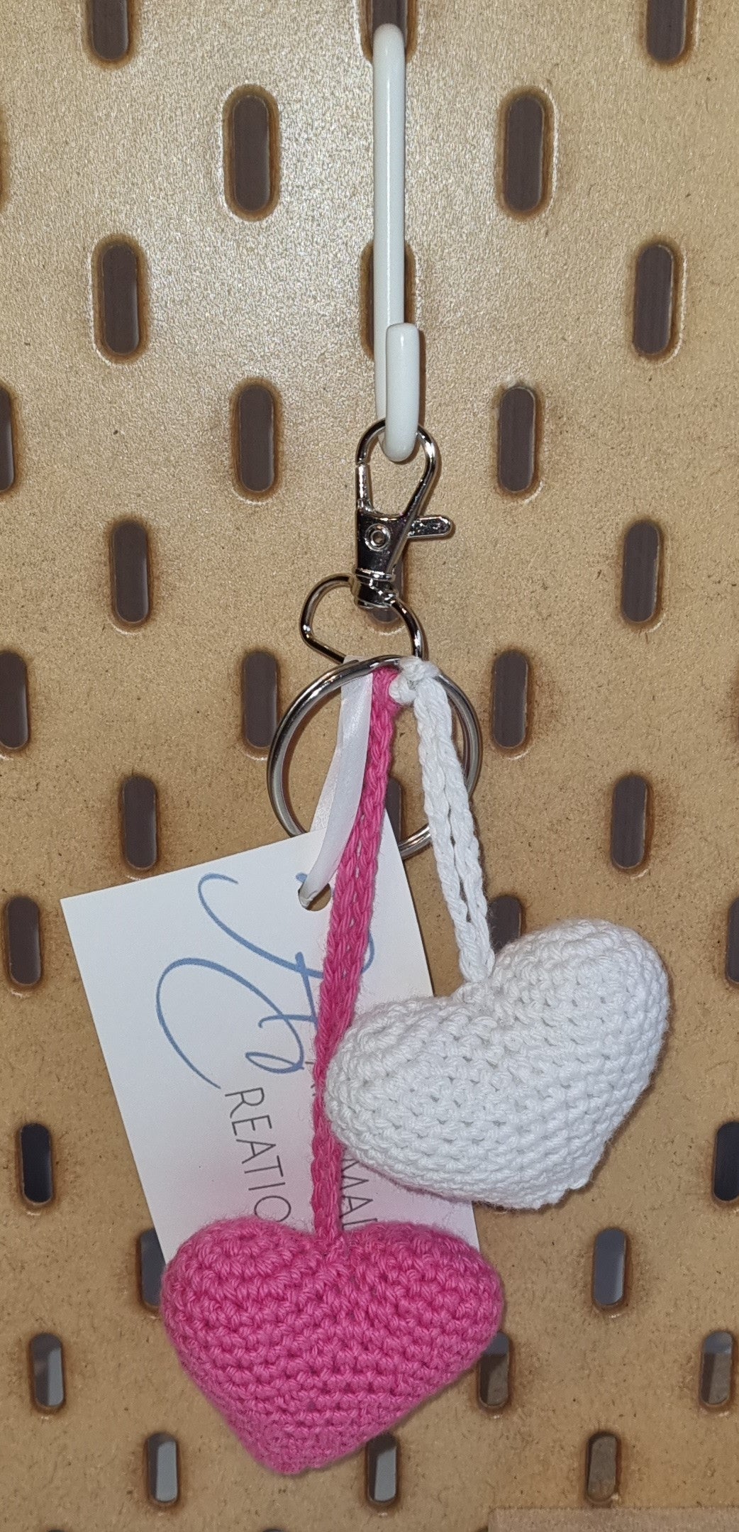 Sleutelhanger - 2 Hartjes