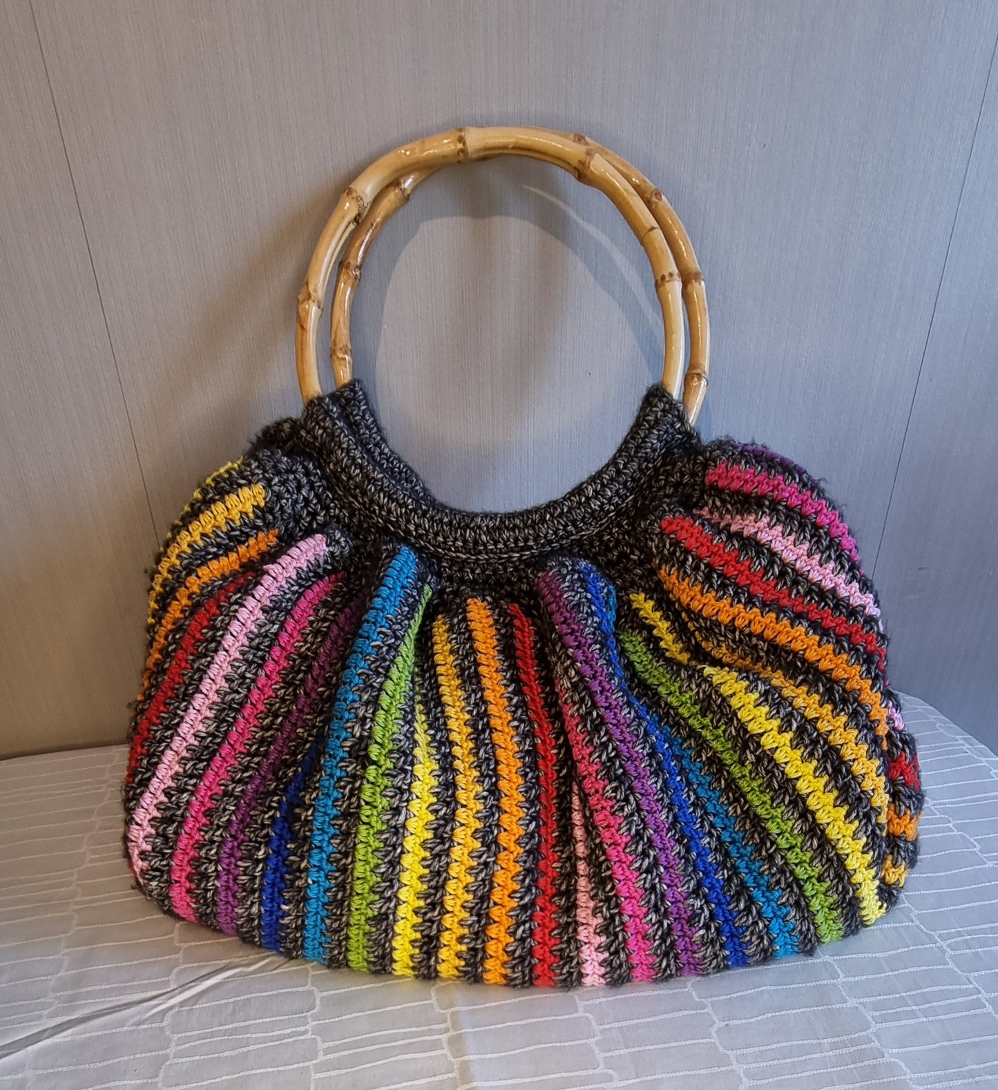 Regenboog tas (zwart)