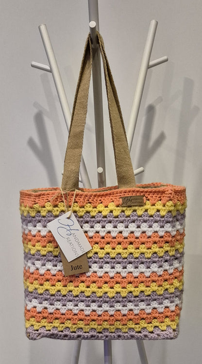 Jute Tas - Omhaakt - Medium